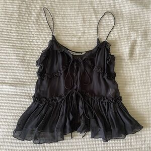 Zara ruffle tank top